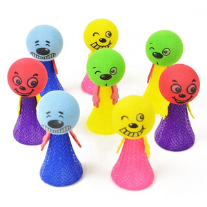 EVA TOYS Funny Bounce Toys Customized Color And Expression Jump Elf For Kids Mini Jumping Elf Bouncing Doll Toy