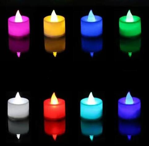 Wholesale Colorful  Led Candle Romantic Valentine Ambient Light Battery Operated Tea Light Flickering Color Changing Candles