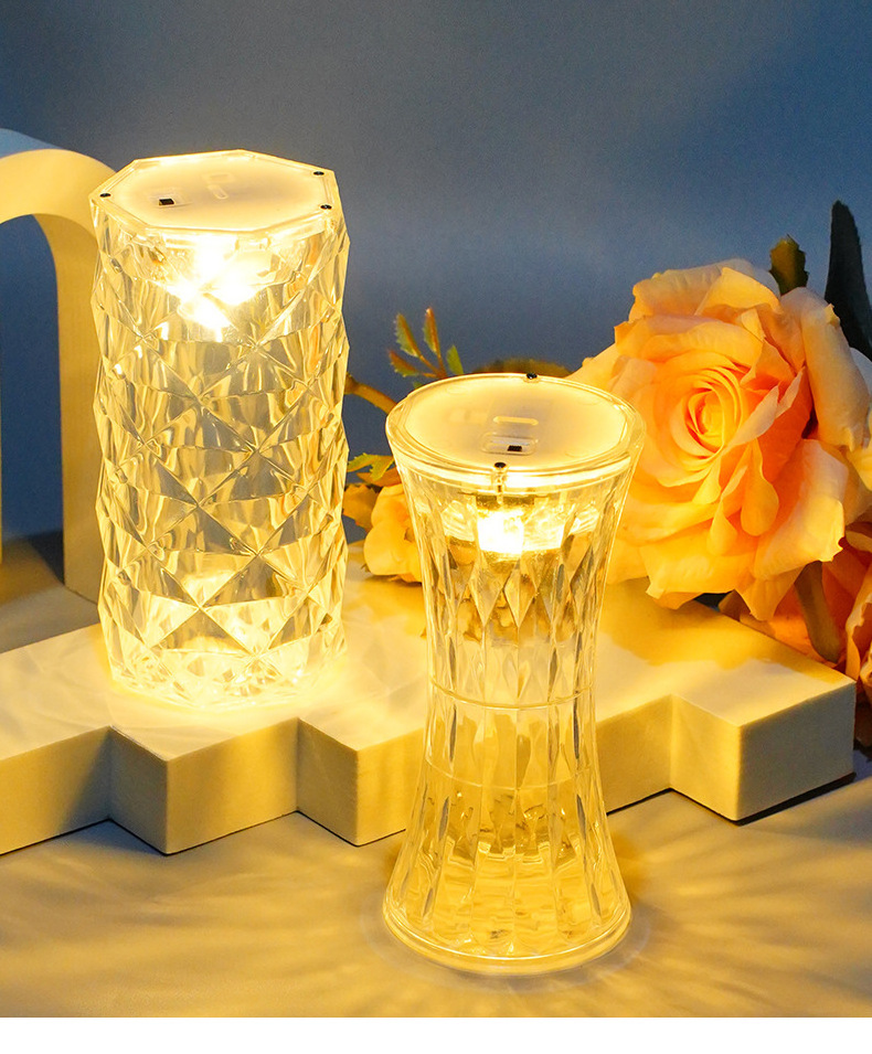 Hot-selling LED Electronic Candle Light Small Night Light Transparent Mini Wedding Creative Atmosphere Decorative  Light