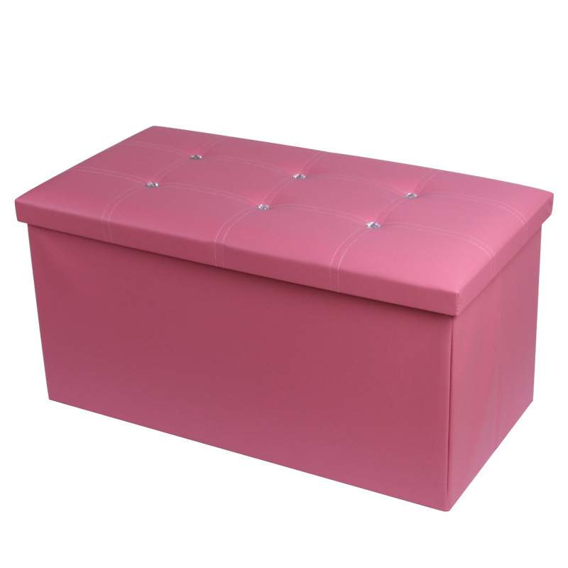 Leather With Diamonds Home Fashion Furniture Bedroom Shoe Ottoman Bench&Ottoman Storage Bench