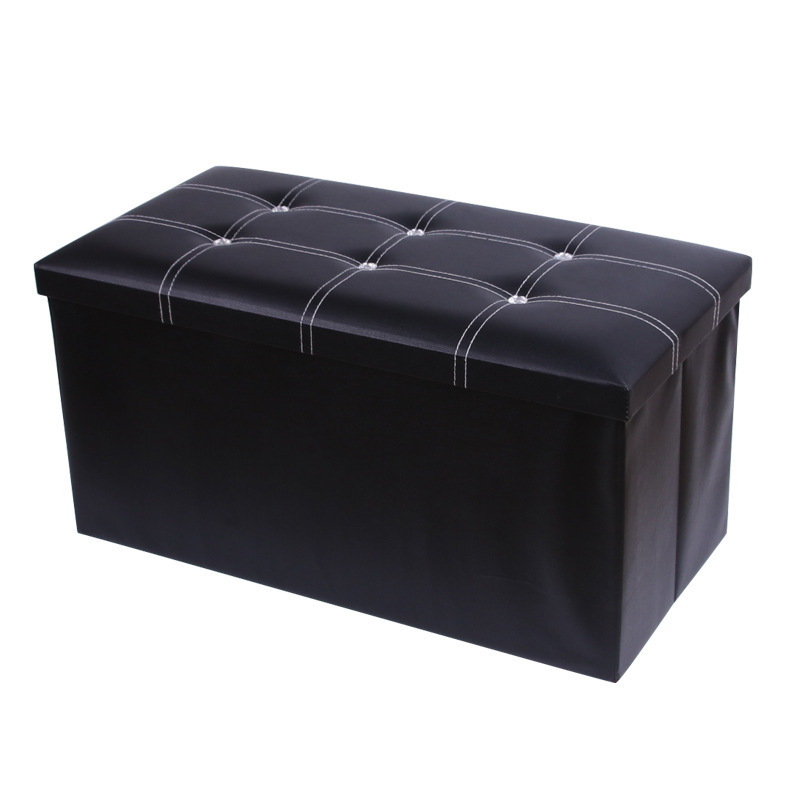 Leather With Diamonds Home Fashion Furniture Bedroom Shoe Ottoman Bench&Ottoman Storage Bench