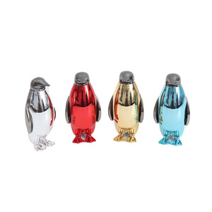 Creative Penguins Shaped Inflatable Lighter Custom Zinc Alloy Cigarette Open Flame Lighters