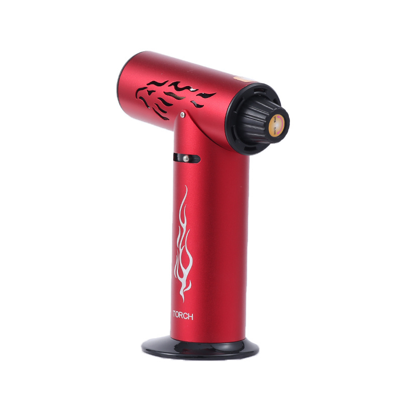 High quality Red Gas Torch Lighter Wholesale Smoking Refillable Outdoor Camping Lighter