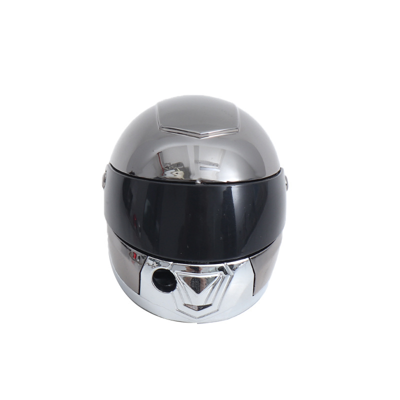 Wholesale Funny Lighter Motorcycle Mini Helmet Model Lighter Inflatable Open Flame Metal Lighter For Men Women