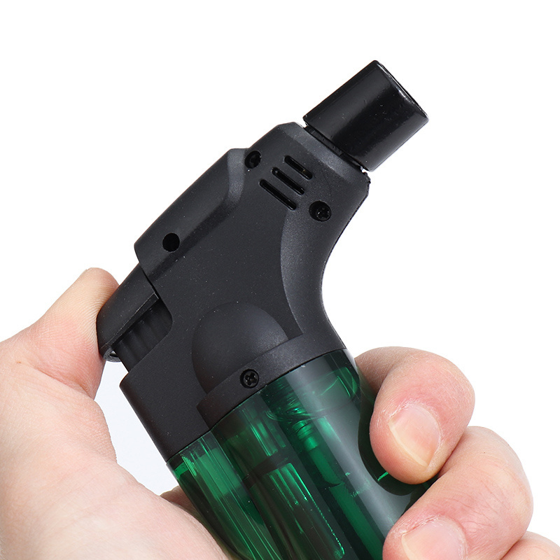 Long Nozzle Direct Punch Ignition Lighter Inflatable Creative Cigar High Temperature Welding Gun Gas Windproof Lighters