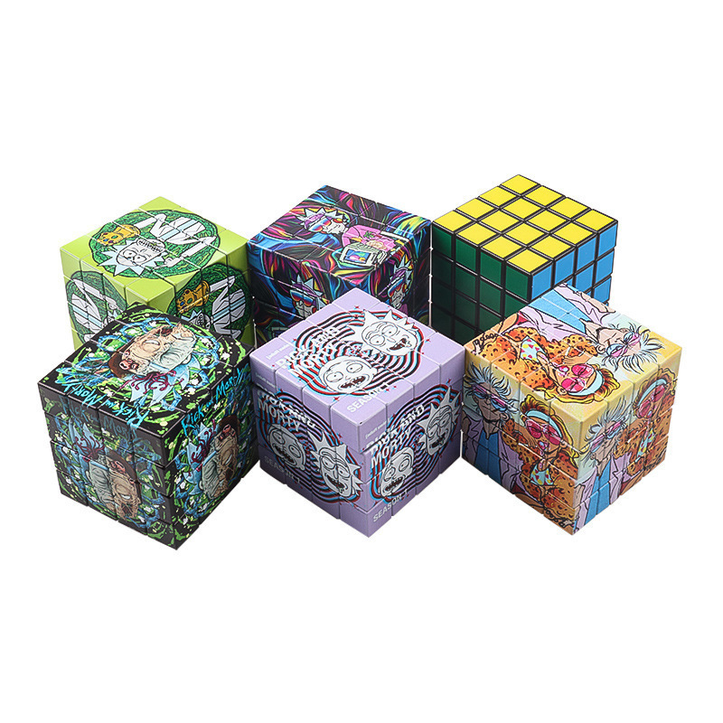 CANNA Manual Tobacco Wholesale Grinder Herb Grinder 60mm-4 Layers Magic Square Cube Full Printing Herb Grinder