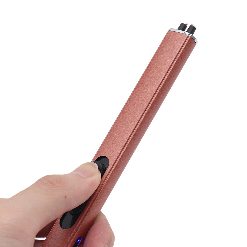 Multi color Long Handle Electric Lighter Usb Candle Lighter Windproof Outdoor Barbecue Camping Lighter