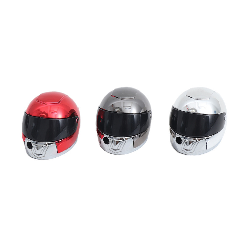 Wholesale Funny Lighter Motorcycle Mini Helmet Model Lighter Inflatable Open Flame Metal Lighter For Men Women