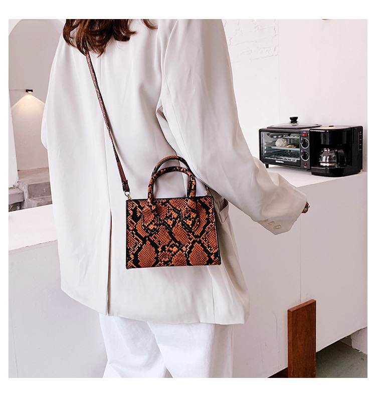 Snake Print Ladies Shoulder Crossbody Purses and Handbags 2023 Women Mini Hand Bags Serpentine Luxury Handbags for Women Bolsas