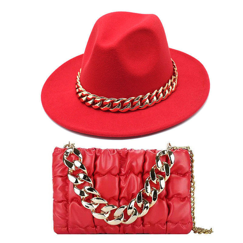 unisex wholesale felt pink mexico western felt hat women wholesale 2023 fedora hat and bag sets