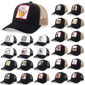 Factory Wholesale Custom Logo Animal Embroidery Baseball Cap Mesh Animal Trucker Hat For Men