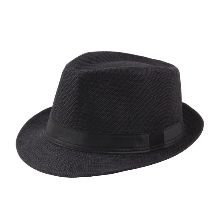 Wholesale bulk straw fedora hats summer straw hat plaid fedora hat