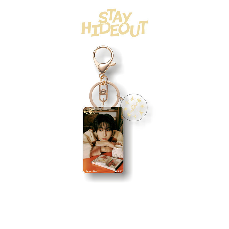 Kpop Stray Kids Felix Leeknow Creative Keychains Acrylic Car Key Ring In Bulk Wholesale Bag Pendant Keyrings 7*4CM