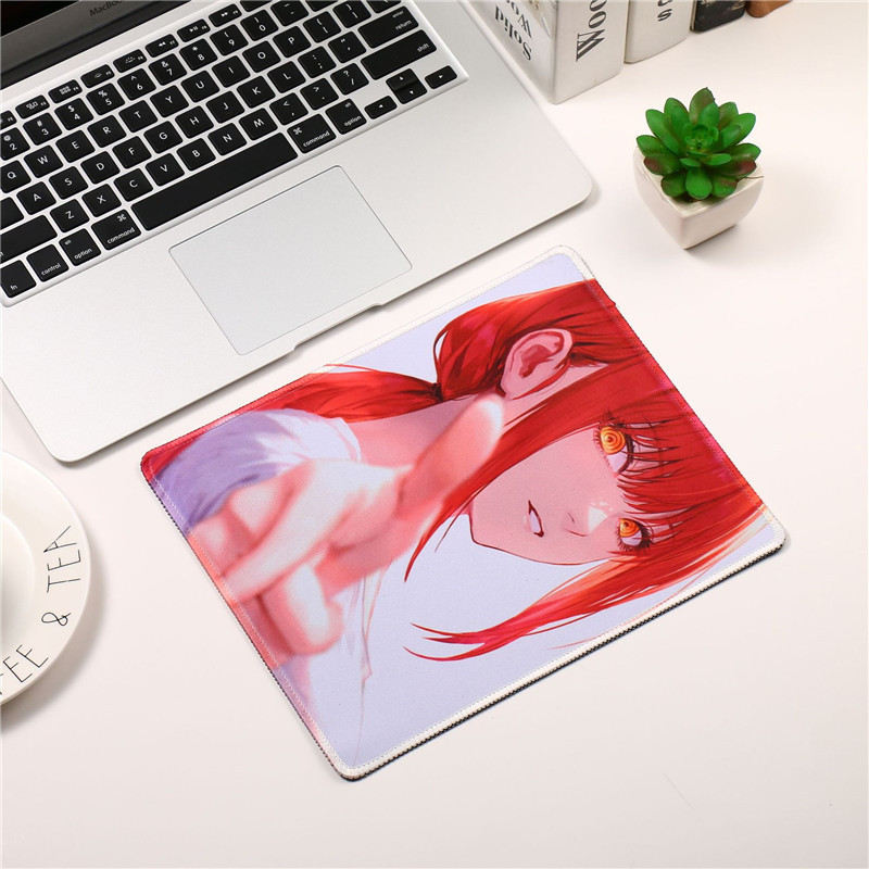 New Cartoon Anime Chainsaw Man Mouse Mat Custom Pink Fashion Mouse Pad 26*21CM