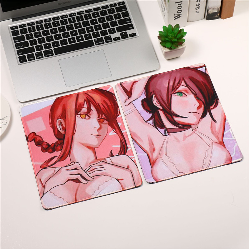 New Cartoon Anime Chainsaw Man Mouse Mat Custom Pink Fashion Mouse Pad 26*21CM