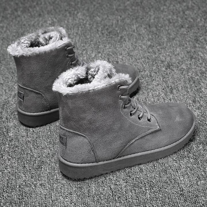 Winter men's shoes cotton shoes high-top plus velvet thick warm boots men Korean version of the trend of snow boots