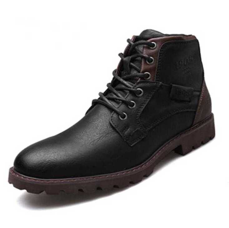 men's large size zipper short boots men's shoes autumn and winter high retro desert tooling boots