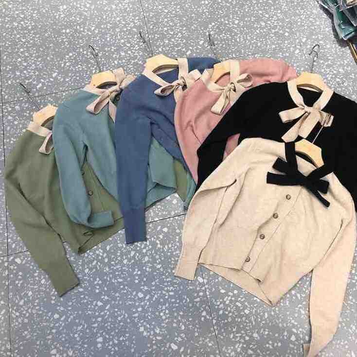 Autumn and winter women's autumn new autumn cardigan sweater Korean women's sweater long-sleeved knit bottoming shirt