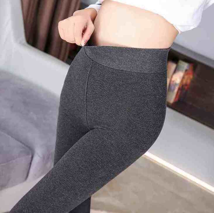 Spring and autumn leggings women wear striped autumn and winter thin black pantyhose with feet warm one-piece pants