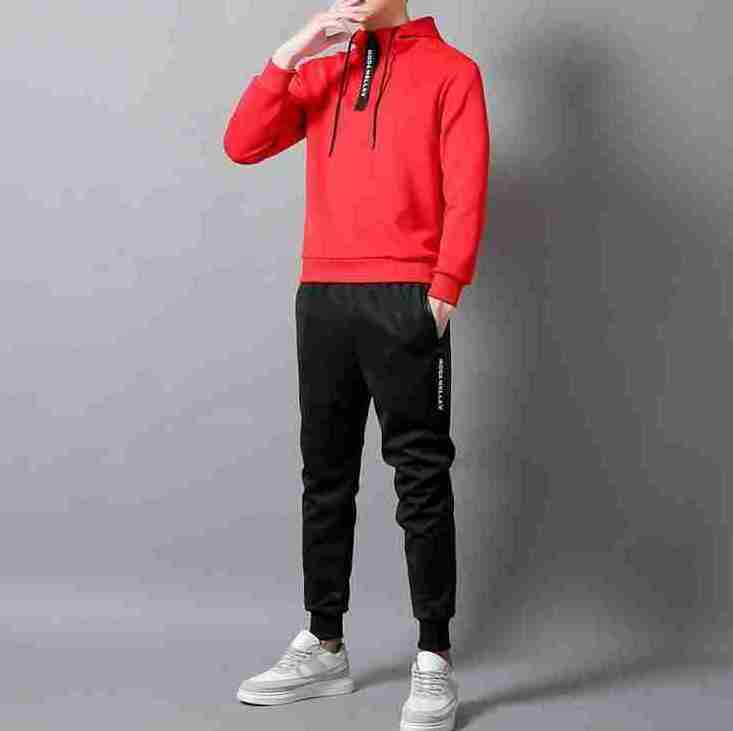 men's fashion 2pcs/set hoodie sweater Slim fit Handsome Men's Sports 2 Piece Apparel Top + Pants Track Suit