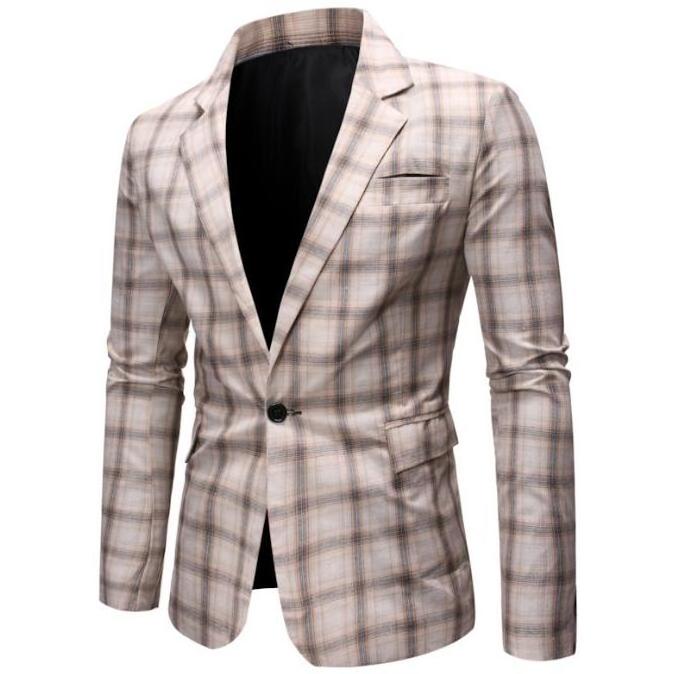 men's jacket new men plaid suits top coats wholesale Business Jacket Casual Dress Suit Coat Mens Suits Blazer