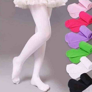 Spring and Autumn thin 80D ballet children's pantyhose High-elastic velvet girls leggings white dance socks