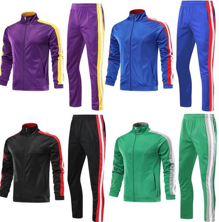 Jogging suit basketball tracksuit tops purple football jacket and pant sets velour warm up sports uniform sweatsuit