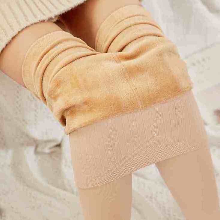 Autumn and winter warm one-piece pants high waist abdomen nylon micro-pressure pantyhose to increase hips foot pants