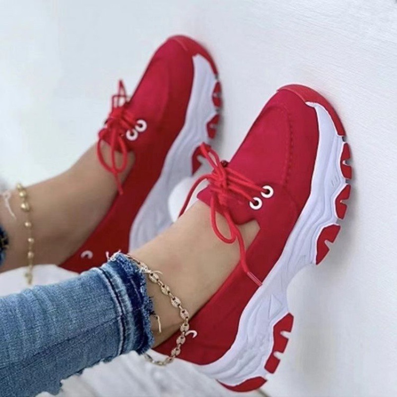 2023 New Low top Lace up Single Shoes Women's Large Suede Casual Sneakers Small White sports Shoes