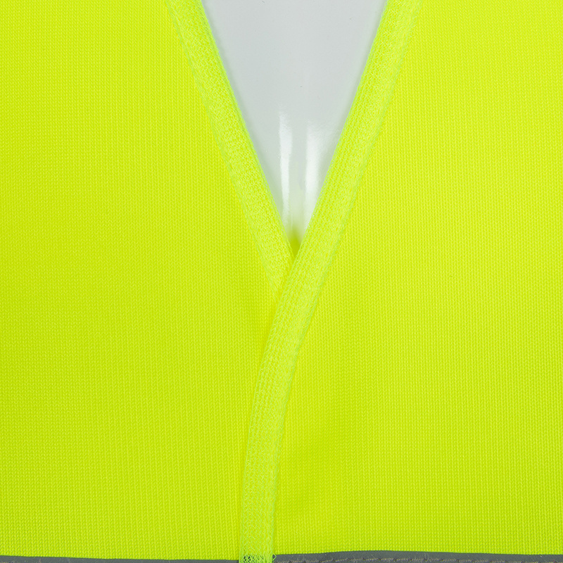 Custom Wholesale Polyester Fabric Jacket Construction Engineer Signal Yellow Orange High Visible Reflective Safety Vest