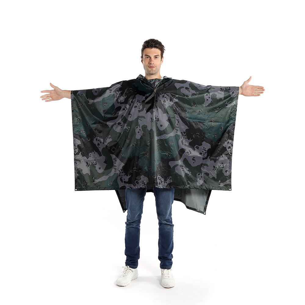 Factory Sale High Quality 100% Waterproof Polyester rain poncho waterproof custom print raincoat backpack