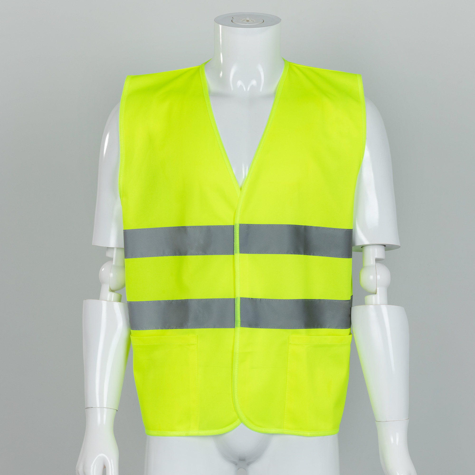 Reflective Safety Workwear Men Quick Dry Yellow Orange Mesh PVC Safety Vest