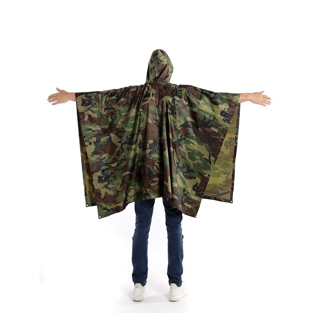 Factory Sale High Quality 100% Waterproof Polyester rain poncho waterproof custom print raincoat backpack