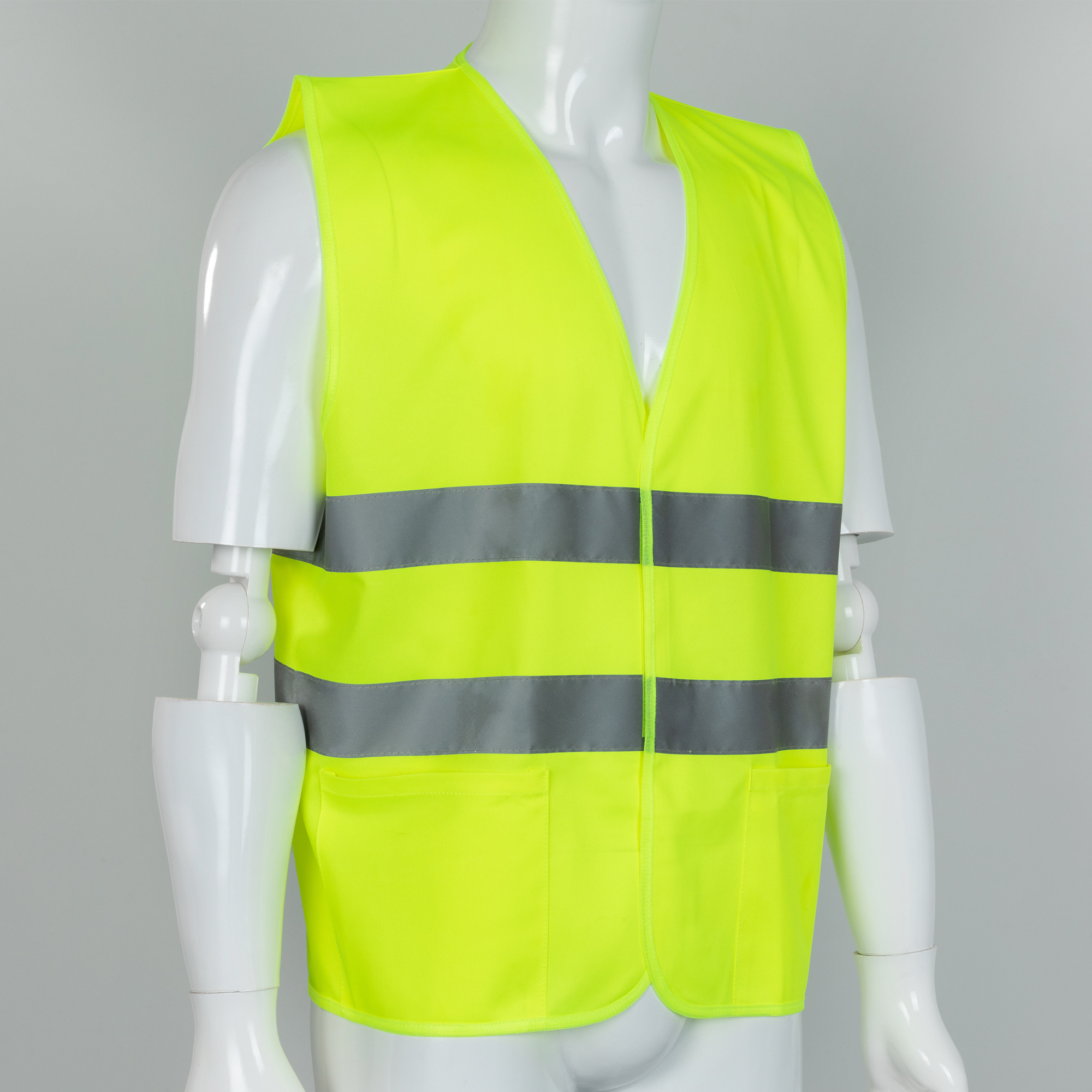 Reflective Safety Workwear Men Quick Dry Yellow Orange Mesh PVC Safety Vest