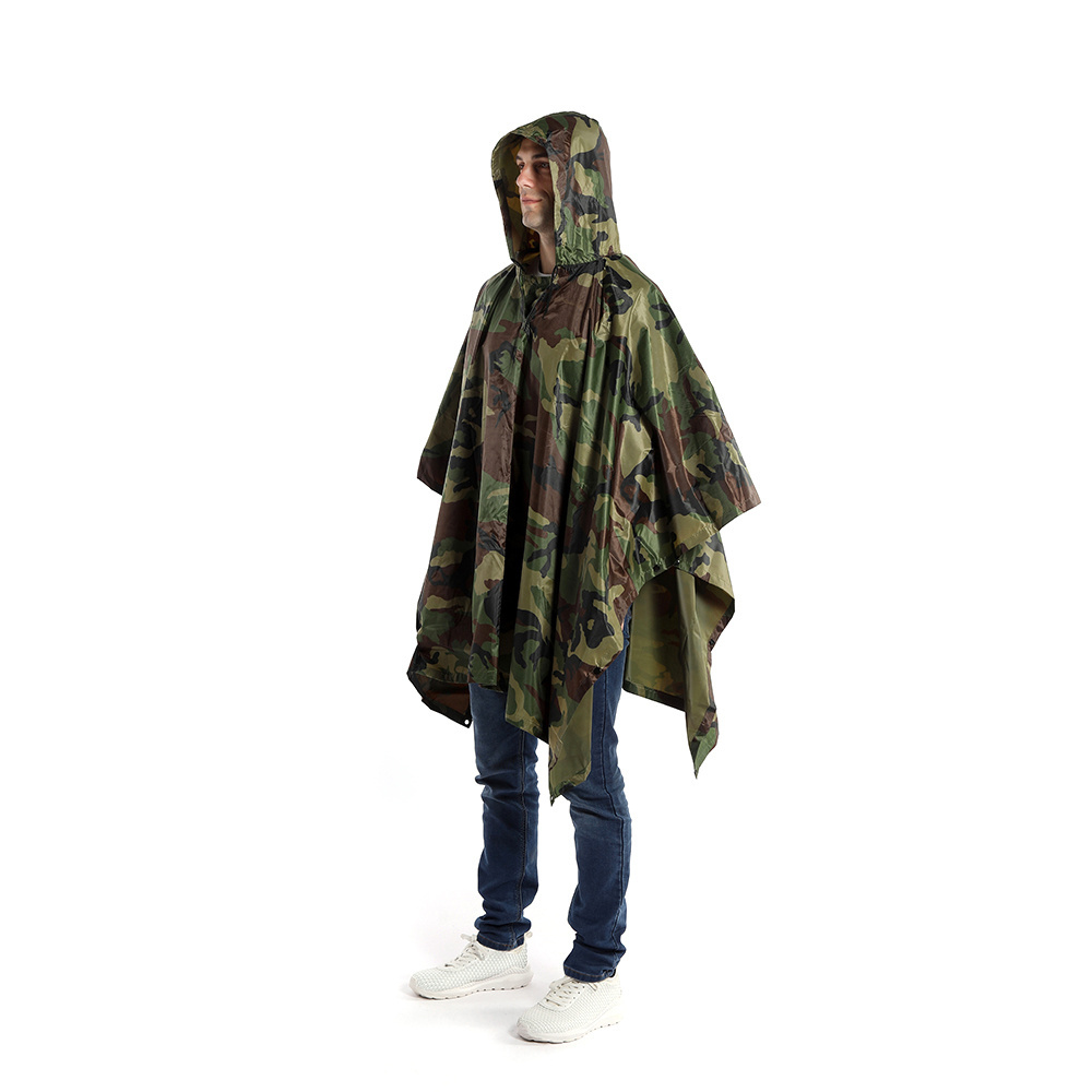 Factory Sale High Quality 100% Waterproof Polyester rain poncho waterproof custom print raincoat backpack