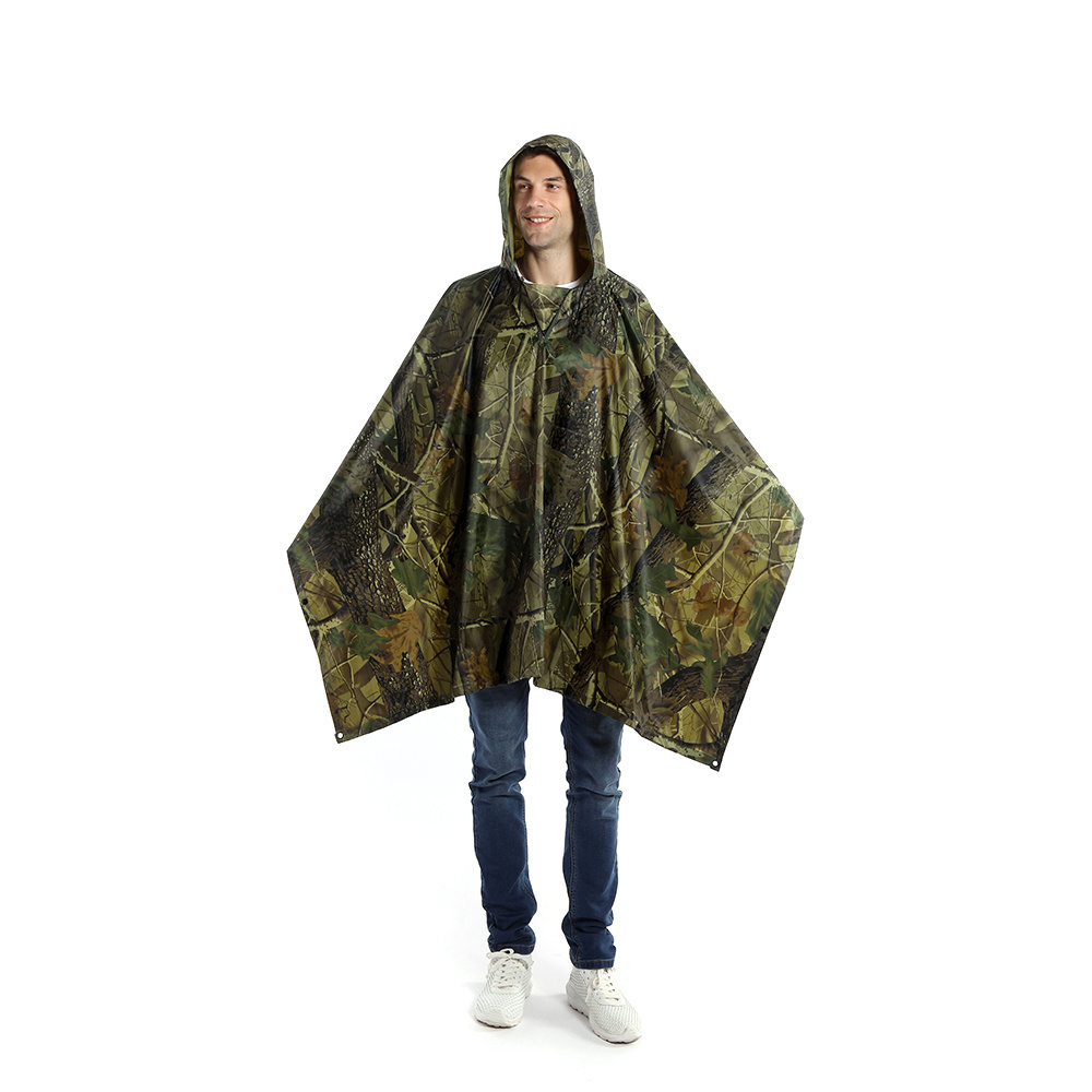 Factory Sale High Quality 100% Waterproof Polyester rain poncho waterproof custom print raincoat backpack