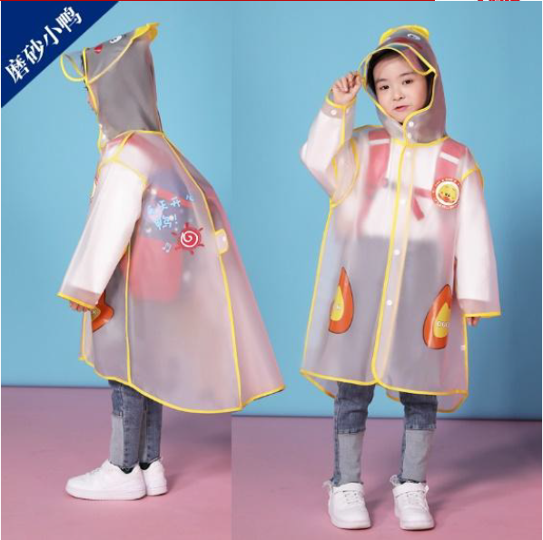 Wholesale colorful light reusable EVA cartoon waterproof children raincoat