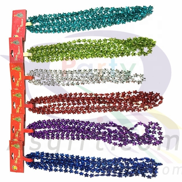 2020 Christmas decoration party supplies christmas tree plastic decorative beaded garland