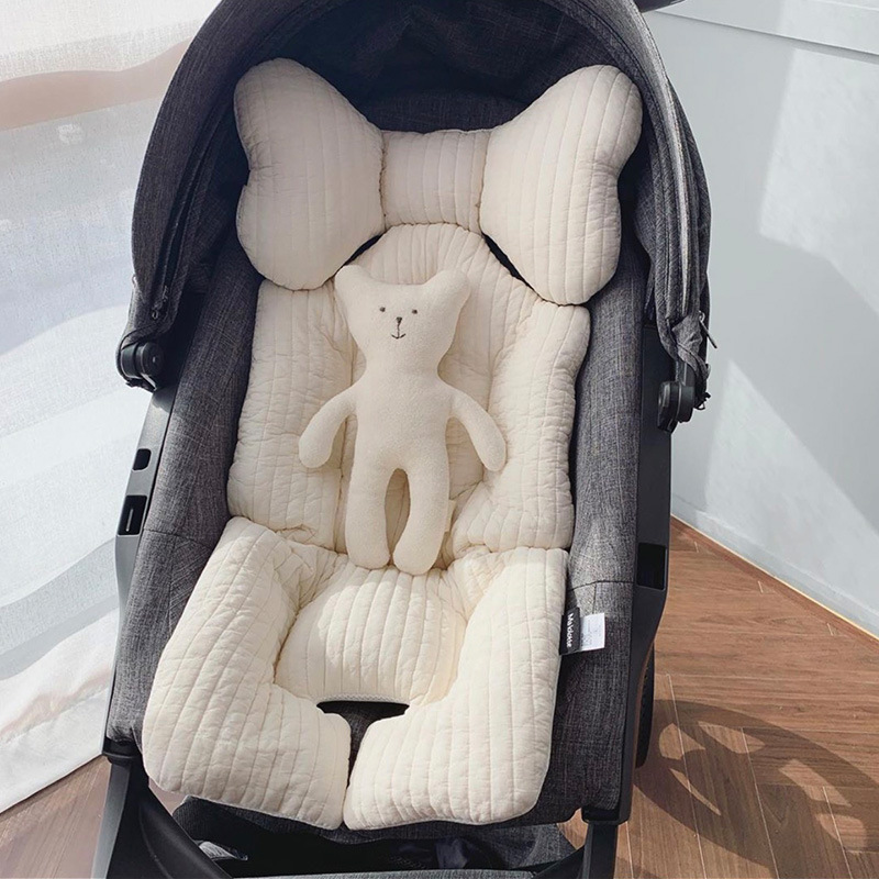 Best Selling Cartoon Bear Cotton Stroller Seat Padding Infant Head Body Support Pillow Baby Seat Pad for Car Seat Stroller