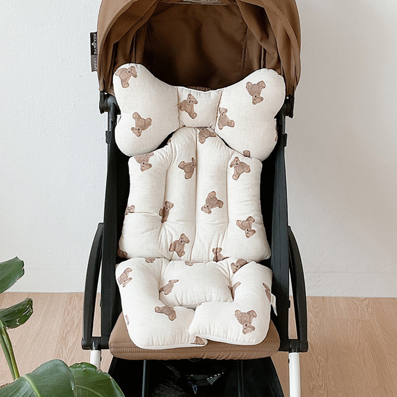 Best Selling Cartoon Bear Cotton Stroller Seat Padding Infant Head Body Support Pillow Baby Seat Pad for Car Seat Stroller