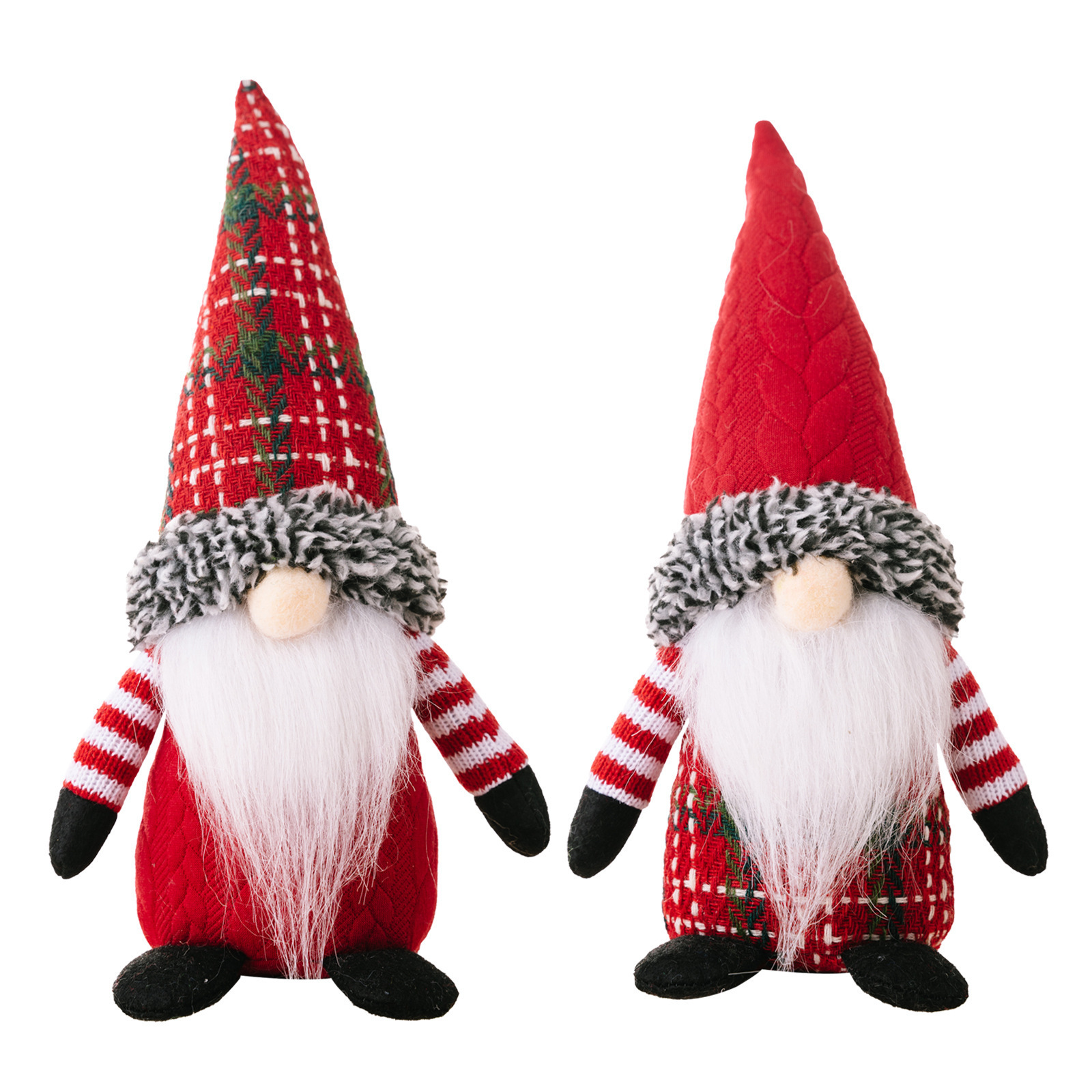 2024 NEW Christmas decoration Santa American country style knitted hat faceless doll