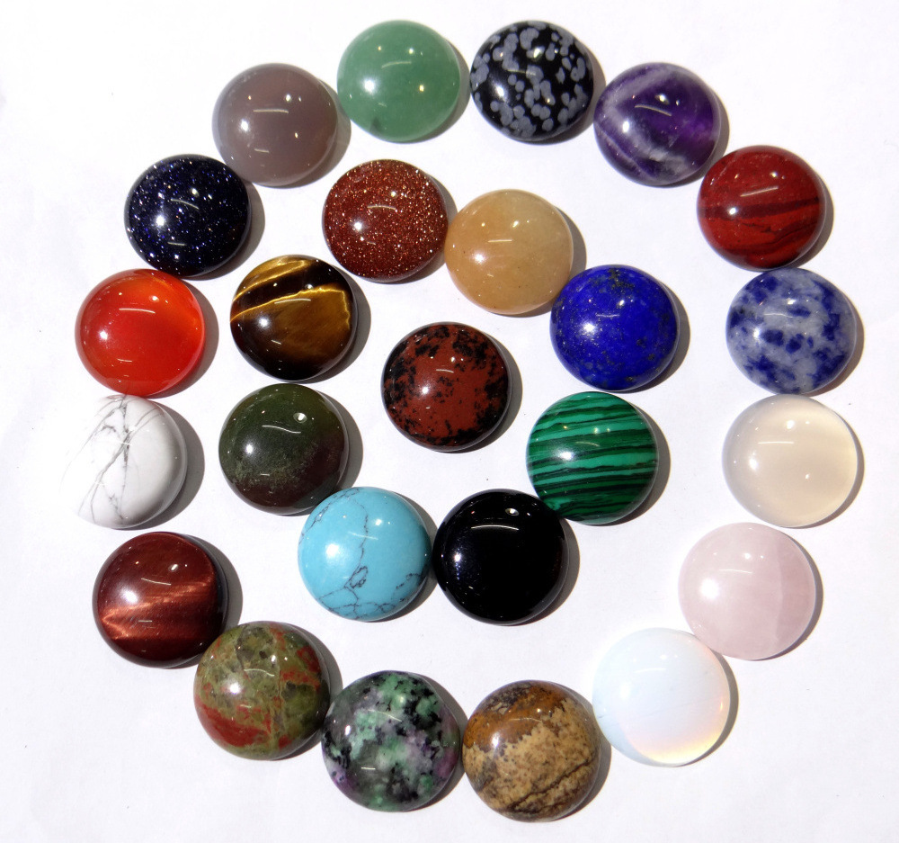 4/6/8/10/12/14/16/18/20/25mm crystal natural stone round ring face stone cabochon gemstone for DIY jewelry making