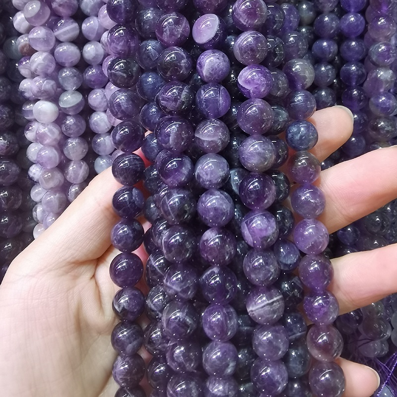 Wholesale Natural Stone Round Loose Beads Crystal Healing Gemstone Amethyst Rose Quartz Lapis Agate Turquoise Loose Stone Beads