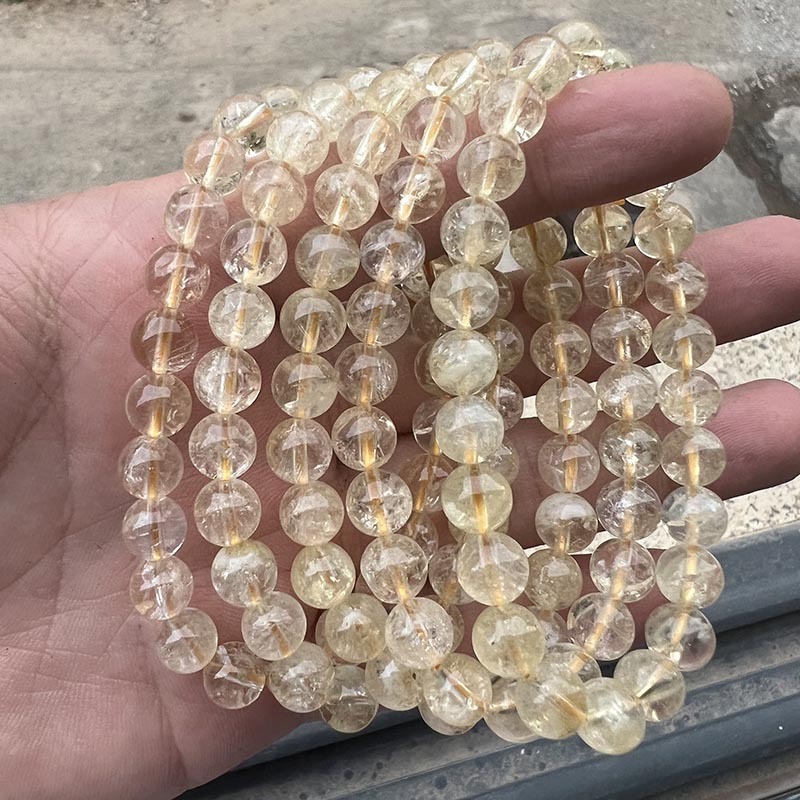 Natural Stone Quartz Crystal Beads Bracelets 6mm 8mm Agate Beads Handmade Hand String Gemstone Bracelets for Women and Men