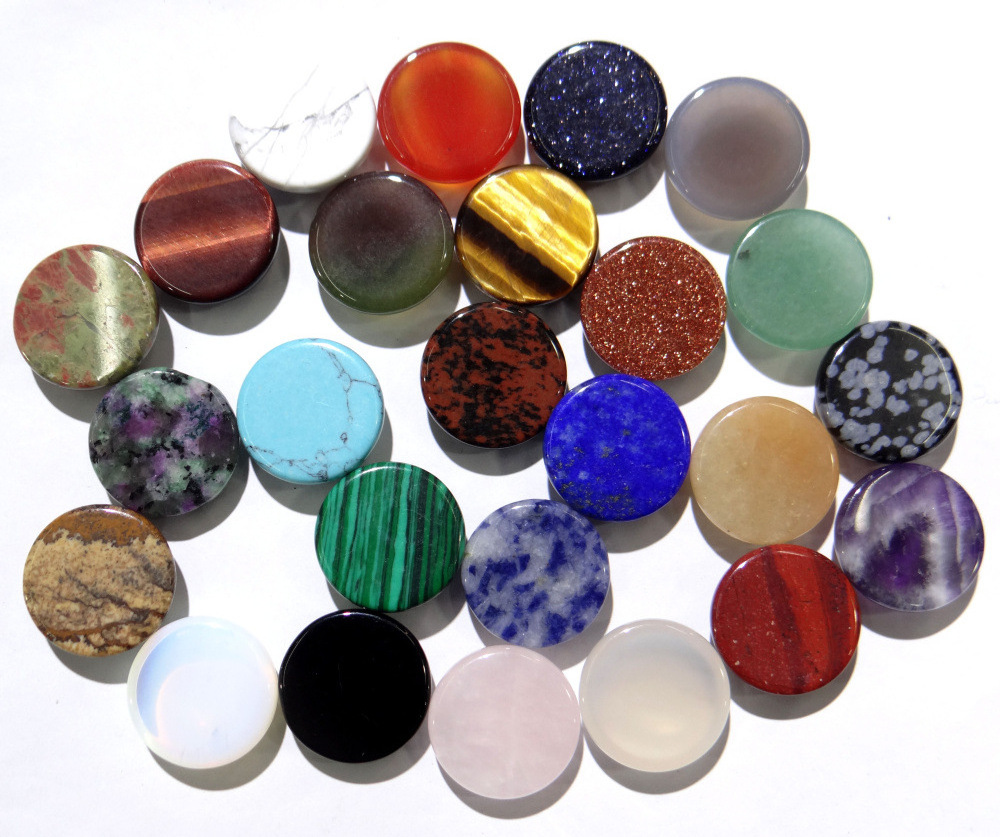 4/6/8/10/12/14/16/18/20/25mm crystal natural stone round ring face stone cabochon gemstone for DIY jewelry making