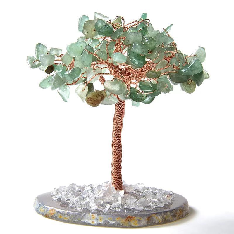 Natural Stone Crystal Tree of Life Hand Made Lucky Crystal Fortune Tree For Christmas Decoration Crystal Craft Ornaments