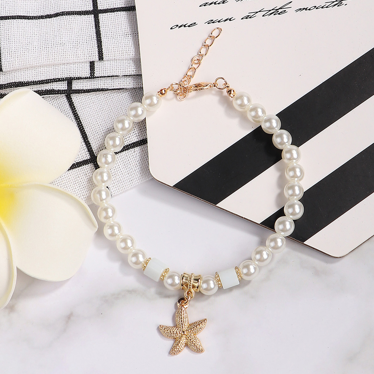 Necklace Pendant Starfish White Imitation Pearl Choker Necklace Cat Cute Infinite Beads And Charms Jewelry For Pets