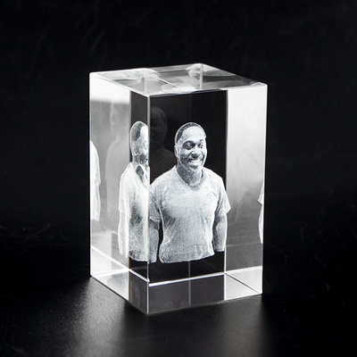 wholesale high quality k9 blank glass cube crystal photo frame custom laser engraved 3d photo crystal cube for Souvenir gift