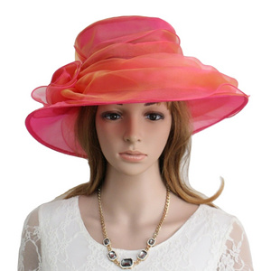 New Church Kentucky Derby Wedding  Party Organza Dress Hat wedding hats for women W2764