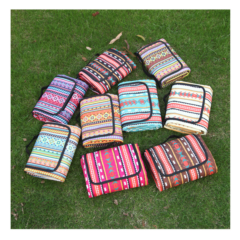 Foldable Red Bohemia Cute Portable Lawn Under Beach Towel Waterproof Mat Beach Picnic Blanket mat